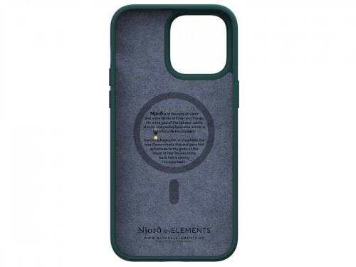 Njord Salmon Leather Magsafe Case iPhone 14 Pro Max Jord | Dark Green